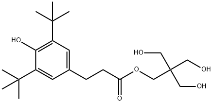 3,5-二(叔丁基)-4-羟基-苯丙酸,3-羟基-2,2-双(羟甲基)丙酯, 26347-98-8, 结构式