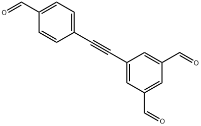 5-(4-ホルミルフェニルエチニル)イソフタルアルデヒド 化学構造式