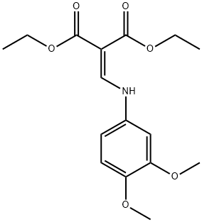 diethyl {[(3,4-dimethoxyphenyl)amino]methylidene}propanedioate 化学構造式
