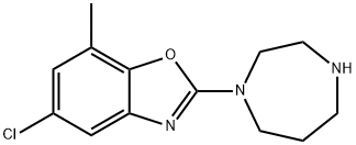 Benzoxazole, 5-chloro-2-(hexahydro-1H-1,4-diazepin-1-yl)-7-methyl-,270917-08-3,结构式