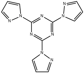 2,4,6-tris(4-pyrazol-1-yl)-1,3,5-triazine 结构式