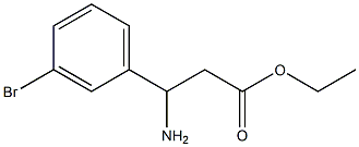 3-AMINO-3-(3-BROMO-PHENYL)-PROPIONIC ACID ETHYL ESTER,275826-31-8,结构式