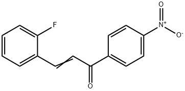 (2E)-3-(2-fluorophenyl)-1-(4-nitrophenyl)prop-2-en-1-one Struktur