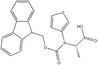 N-FMOC-S-3-呋喃基丙氨酸, 281655-49-0, 结构式