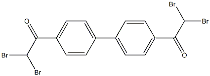 1,1'-[1,1'-biphenyl]-4,4'-diylbis[2,2-dibromo]-ethanone Struktur