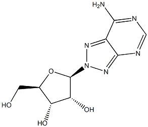 2H-1,2,3-Triazolo[4,5-d]pyrimidin-7-amine,2-b-D-ribofuranosyl- Struktur