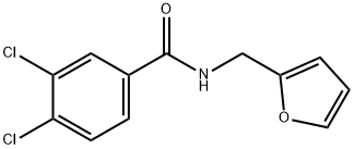 3,4-dichloro-N-(furan-2-ylmethyl)benzamide Struktur