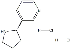 (S)-3-(吡咯烷-2-基)吡啶二盐酸盐,287966-92-1,结构式