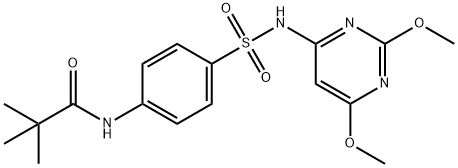 N-(4-(N-(2,6-dimethoxypyrimidin-4-yl)sulfamoyl)phenyl)pivalamide Structure
