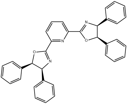 2,6-bis[(4S,5R)-4,5-dihydro-4,5-diphenyl-2-oxazolyl]-Pyridine Struktur