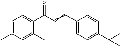 (2E)-3-(4-TERT-ブチルフェニル)-1-(2,4-ジメチルフェニル)プロプ-2-エン-1-オン 化学構造式