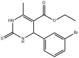 ethyl 4-(3-bromophenyl)-6-methyl-2-thioxo-1,2,3,4-tetrahydropyrimidine-5-carboxylate Structure
