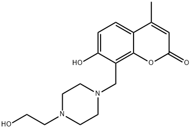 7-hydroxy-8-((4-(2-hydroxyethyl)piperazin-1-yl)methyl)-4-methyl-2H-chromen-2-one Structure