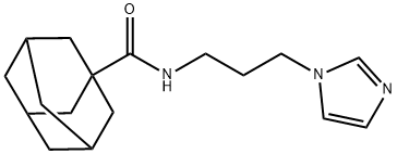 N-(3-imidazol-1-ylpropyl)adamantane-1-carboxamide 结构式