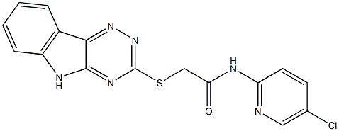 N-(5-chloropyridin-2-yl)-2-(5H-[1,2,4]triazino[5,6-b]indol-3-ylsulfanyl)acetamide Structure