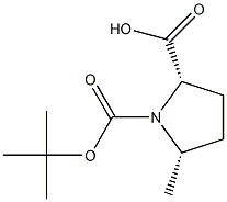 (2S,5S)-N-BOC-5-甲基吡咯烷-2-甲酸,296775-05-8,结构式