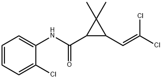 N-(2-chlorophenyl)-3-(2,2-dichlorovinyl)-2,2-dimethylcyclopropane-1-carboxamide Structure