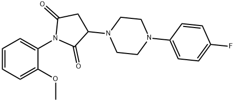 3-(4-(4-fluorophenyl)piperazin-1-yl)-1-(2-methoxyphenyl)pyrrolidine-2,5-dione Structure