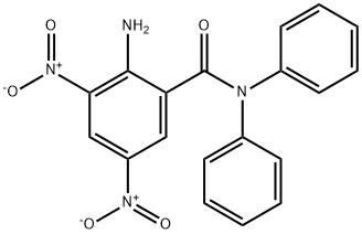 2-amino-3,5-dinitro-N,N-diphenylbenzamide Struktur