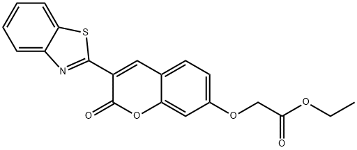ethyl 2-((3-(benzo[d]thiazol-2-yl)-2-oxo-2H-chromen-7-yl)oxy)acetate Struktur