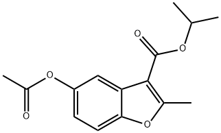 isopropyl 5-acetoxy-2-methylbenzofuran-3-carboxylate Struktur