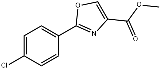 methyl 2-(4-chlorophenyl)-1,3-oxazole-4-carboxylate 化学構造式