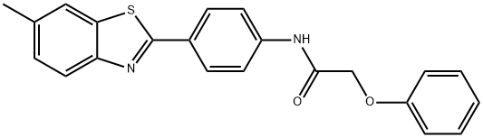 N-(4-(6-methylbenzo[d]thiazol-2-yl)phenyl)-2-phenoxyacetamide Struktur