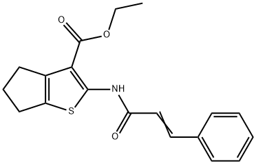 ethyl (Z)-2-(3-phenylacrylamido)-5,6-dihydro-4H-cyclopenta[b]thiophene-3-carboxylate Struktur