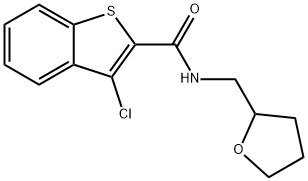 3-chloro-N-(oxolan-2-ylmethyl)-1-benzothiophene-2-carboxamide Struktur