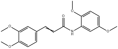 (E)-N-(2,5-dimethoxyphenyl)-3-(3,4-dimethoxyphenyl)acrylamide Struktur