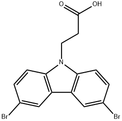 3-(3,6-二溴-9H-咔唑-9-基)丙酸,301807-41-0,结构式
