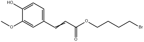 4-溴丁基 3-(4-羟基-3-甲氧苯基)丙烯酰基酯,301828-32-0,结构式