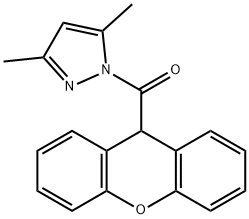 (3,5-dimethylpyrazol-1-yl)-(9H-xanthen-9-yl)methanone Struktur