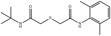 2-[2-(tert-butylamino)-2-oxoethyl]sulfanyl-N-(2,6-dimethylphenyl)acetamide Struktur