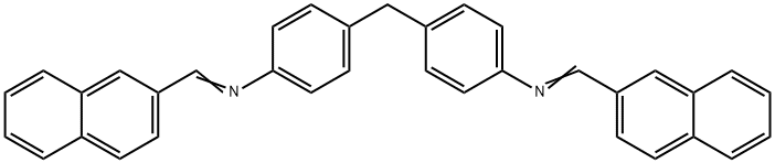 (2-naphthylmethylene)(4-{4-[(2-naphthylmethylene)amino]benzyl}phenyl)amine Structure