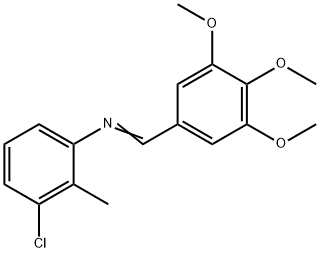 (3-chloro-2-methylphenyl)(3,4,5-trimethoxybenzylidene)amine Structure