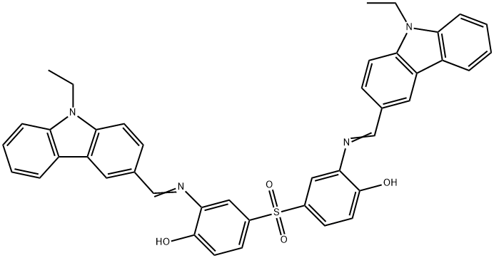 303770-75-4 4,4'-sulfonylbis(2-{[(9-ethyl-9H-carbazol-3-yl)methylene]amino}phenol)