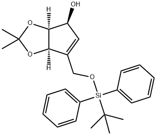 (3aS,4S,6aR)-6-((tert-butyldiphenylsilyloxy)methyl)-2,2-dimethyl-4,6a-dihydro-3aH-cyclopenta[d][1,3]dioxol-4-ol