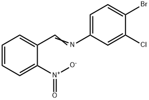(4-bromo-3-chlorophenyl)(2-nitrobenzylidene)amine Structure