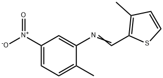 (2-methyl-5-nitrophenyl)[(3-methyl-2-thienyl)methylene]amine Struktur