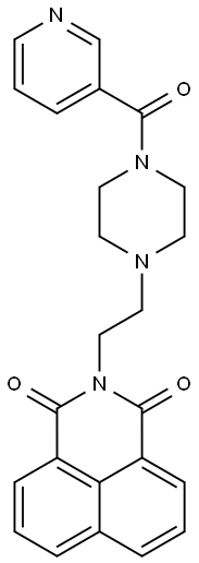 2-(2-(4-nicotinoylpiperazin-1-yl)ethyl)-1H-benzo[de]isoquinoline-1,3(2H)-dione 结构式