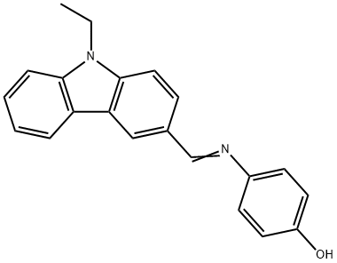 4-{[(9-ethyl-9H-carbazol-3-yl)methylene]amino}phenol Structure