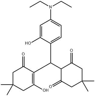 2-[[4-(diethylamino)-2-hydroxyphenyl](2-hydroxy-4,4-dimethyl-6-oxo-1-cyclohexen-1-yl)methyl]-5,5-dimethyl-1,3-cyclohexanedion,304667-07-0,结构式