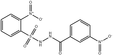 3-nitro-N'-[(2-nitrophenyl)sulfonyl]benzohydrazide Struktur