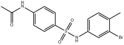 N-(4-{[(3-bromo-4-methylphenyl)amino]sulfonyl}phenyl)acetamide Struktur