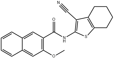 N-(3-cyano-4,5,6,7-tetrahydrobenzo[b]thiophen-2-yl)-3-methoxy-2-naphthamide Structure