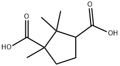 1,2,2-trimethylcyclopentane-1,3-dicarboxylic acid Structure
