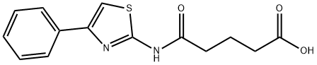 5-oxo-5-((4-phenylthiazol-2-yl)amino)pentanoic acid Struktur