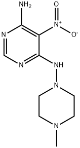 N4-(4-methylpiperazin-1-yl)-5-nitropyrimidine-4,6-diamine Structure