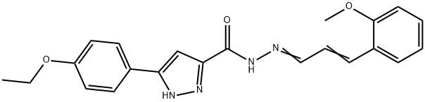3-(4-ethoxyphenyl)-N-((1E,2E)-3-(2-methoxyphenyl)allylidene)-1H-pyrazole-5-carbohydrazide Struktur